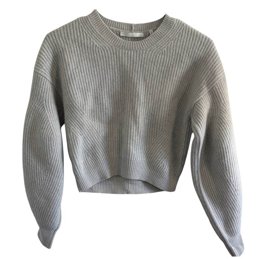 Helmut Lang Light Gray Ribbed Sweater